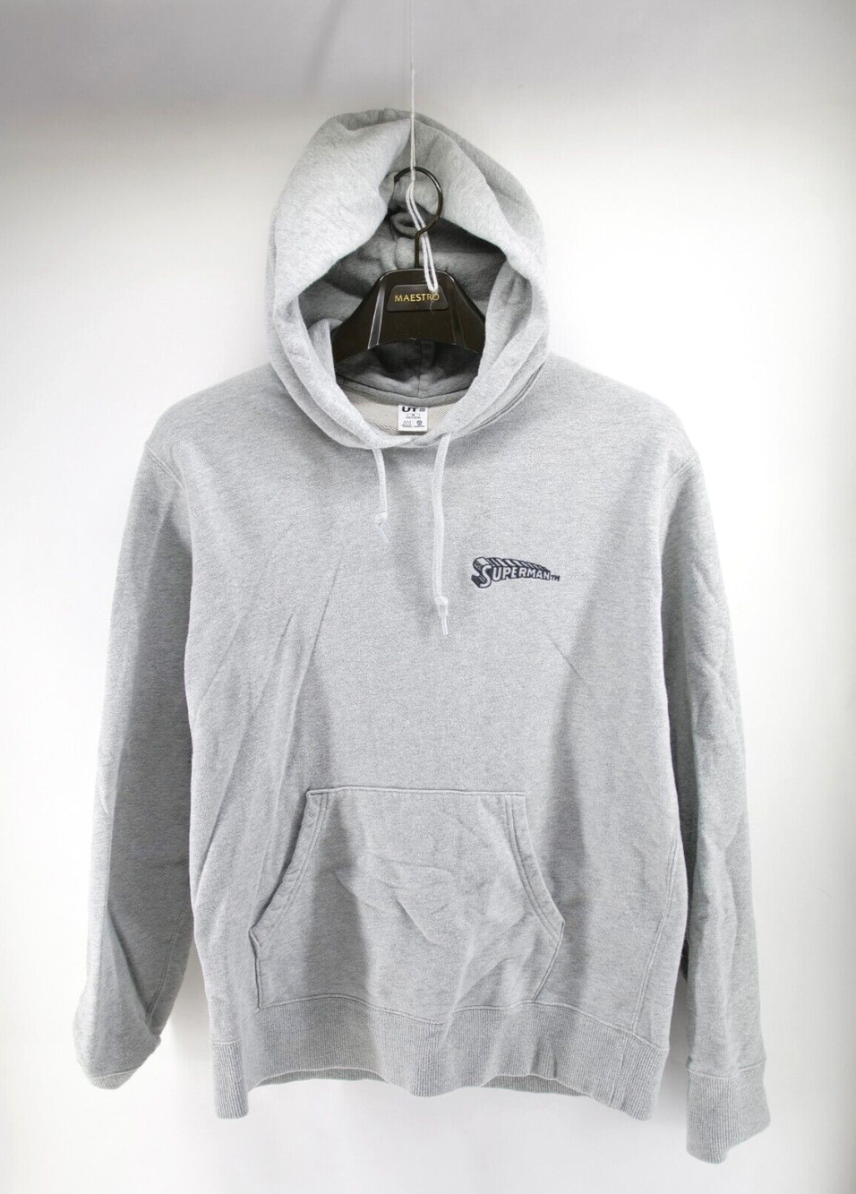 SUPERMAN Jean Michel Basquiat x‎ Uniqlo Grey Limited Edition Hoodie Men's MEDIUM